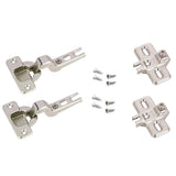 Richelieu Blum Modul Full Inset Frameless Cabinet Hinges, 35 mm, Nickel (2-Pack)