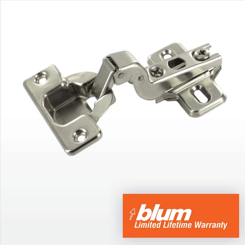 Richelieu Blum Modul Full Inset Frameless Cabinet Hinges, 35 mm, Nickel (2-Pack)