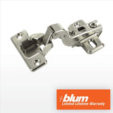 Richelieu Blum Modul Full Inset Frameless Cabinet Hinges, 35 mm, Nickel (2-Pack)