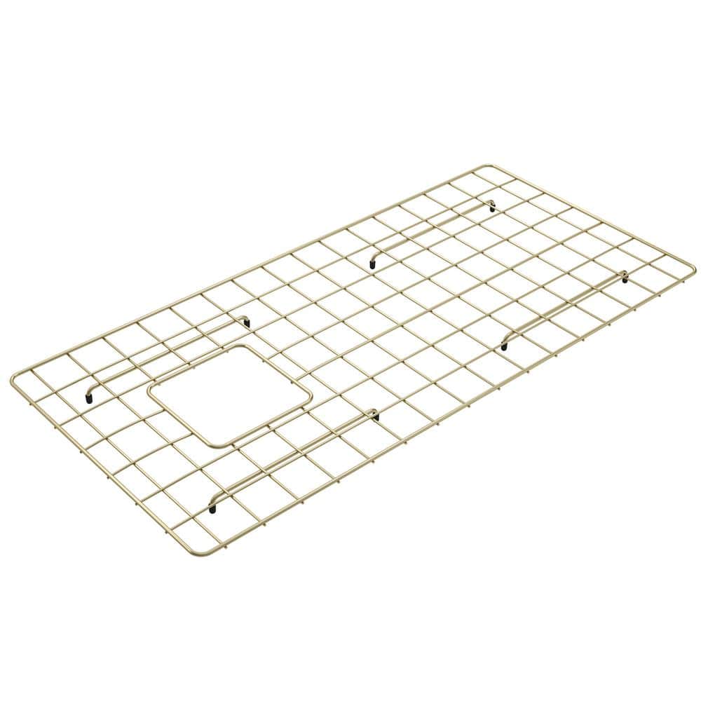 BOCCHI 33 in. Brushed Gold Bottom Grid for 36 in. Single Bowl Sink