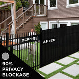BOEN 6 ft X 20 ft Black Privacy Fence Screen Netting Mesh with Reinforced Grommet for Chain link Garden Fence