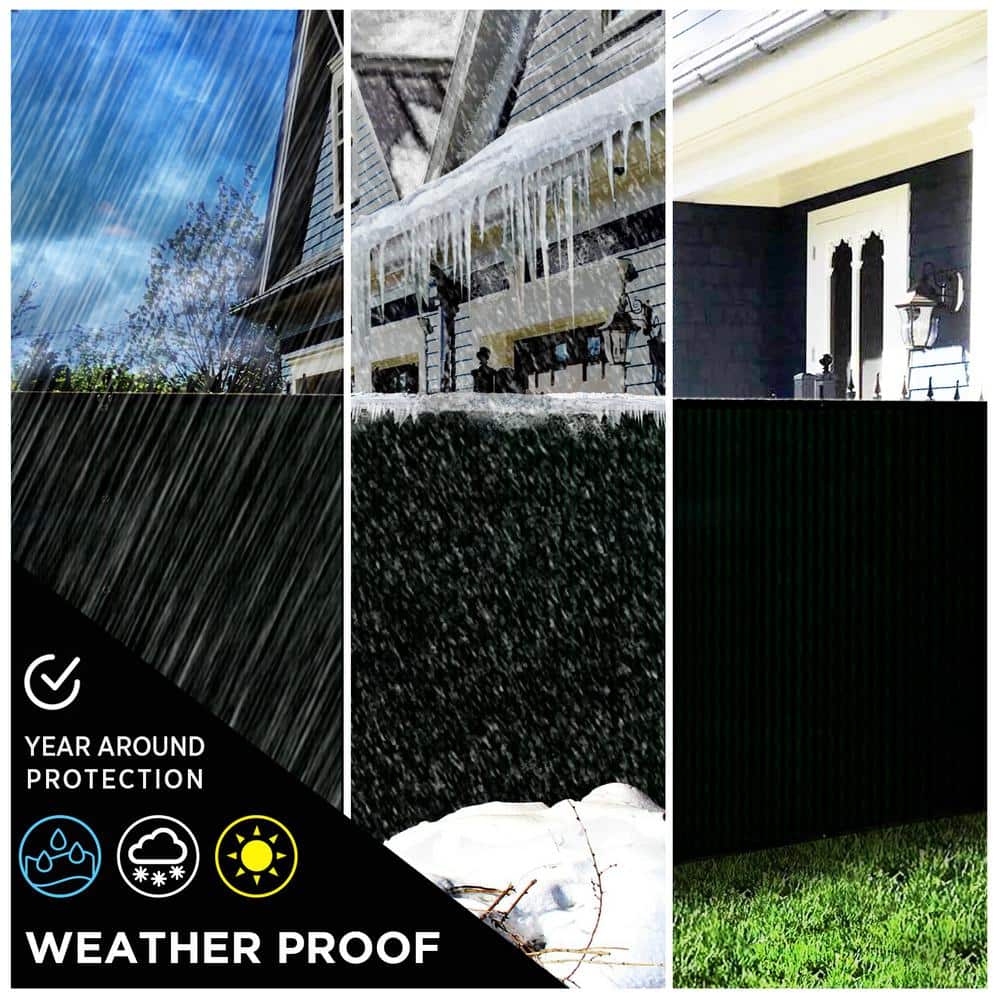 BOEN 6 ft. X 100 ft. Black Privacy Fence Screen Netting Mesh with Reinforced Grommet for Chain link Garden Fence