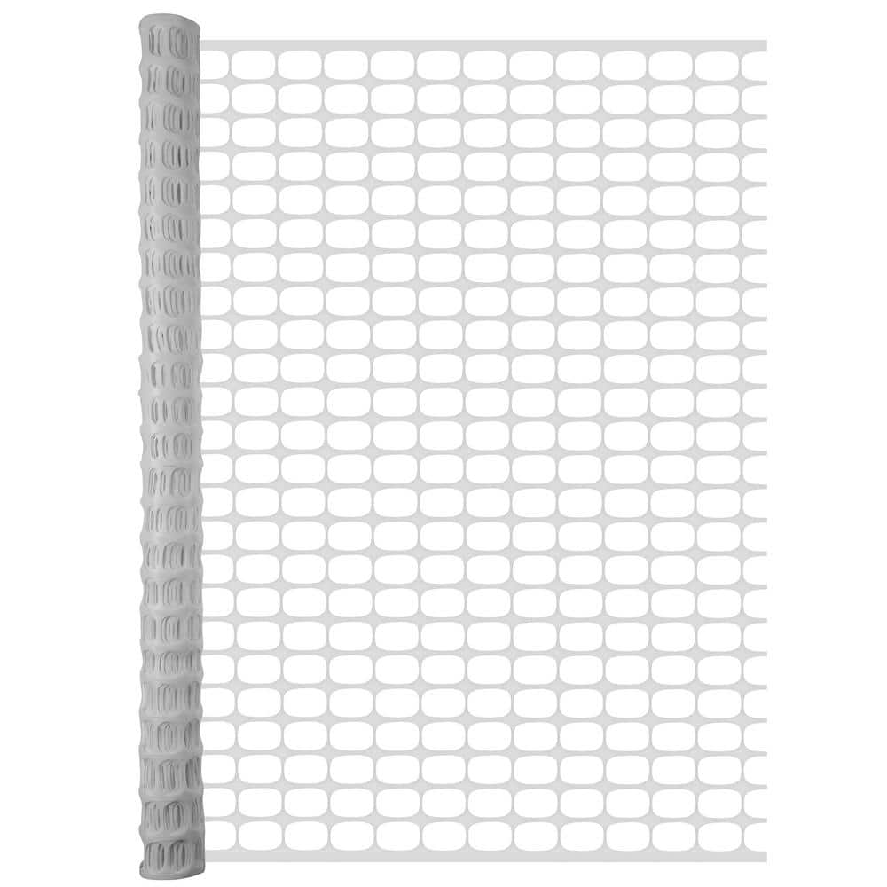 BOEN 4 ft. x 100 ft. White Construction Snow/Safety Barrier Fence