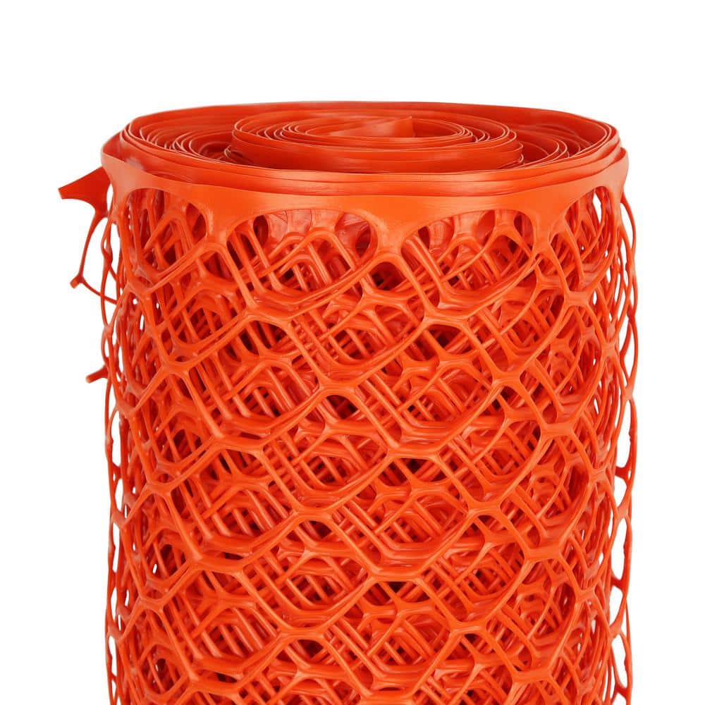 BOEN 4 ft. x 50 ft. Orange Construction Diamond Grid Snow/Safety Barrier Fence