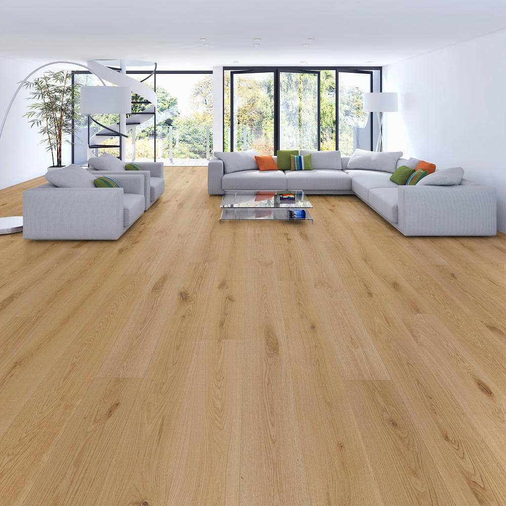 Selkirk Bold Cambridge Oak 5/8 in. T x 7.5 in. W Tongue and Groove Wire Brushed Engineered Hardwood Flooring (31.1 sq.ft./case)