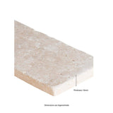 MSI Bologna Chiaro 3 in. x 6 in. Textured Travertine Floor and Wall Tile (1 sq. ft. / Case)