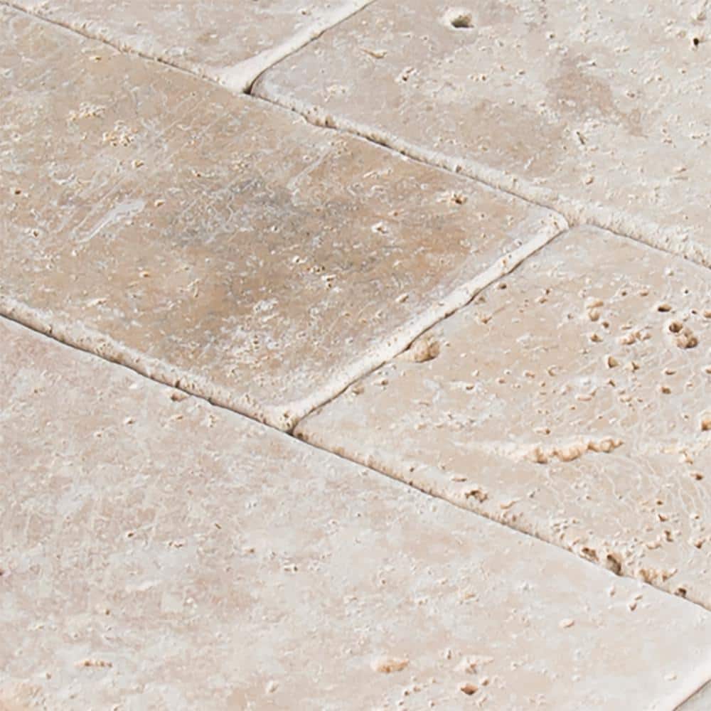 MSI Bologna Chiaro 3 in. x 6 in. Textured Travertine Floor and Wall Tile (1 sq. ft. / Case)