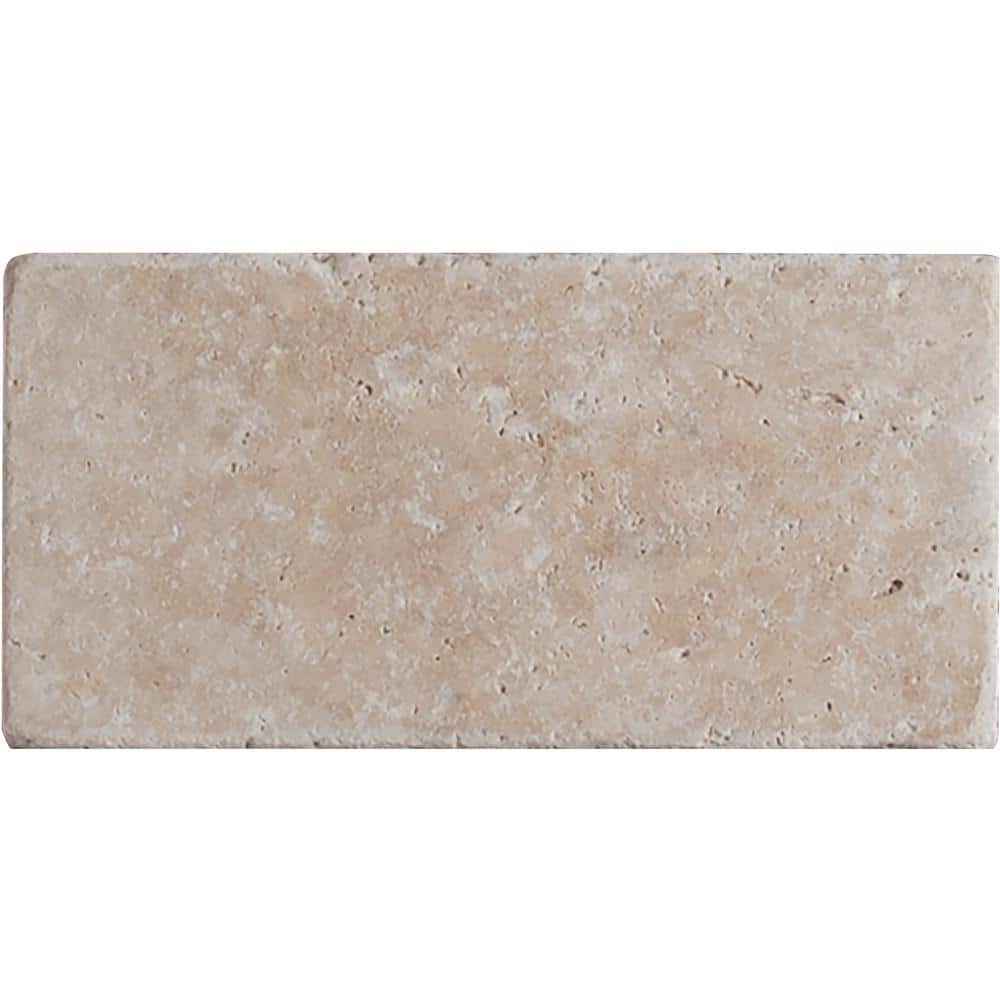 MSI Bologna Chiaro 3 in. x 6 in. Textured Travertine Floor and Wall Tile (1 sq. ft. / Case)
