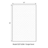 Swan Subway Tile 62 in. x 96 in. 1-Piece Easy Up Adhesive Shower Panel in White