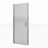 Boosicavelly 32 in. W x72 in. H Semi-Frameless Pivot Shower Door in Brushed Nickel with Clear Glass