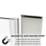 Boosicavelly 32 in. W x72 in. H Semi-Frameless Pivot Shower Door in Brushed Nickel with Clear Glass