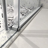 Boosicavelly Single Sliding Frameless Shower Door in Brushed Nickel Finish with Frosted Glass 60 in. W x 76 in. H