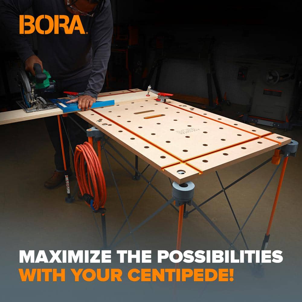 BORA Centipede 2 ft. x 4 ft. T-Track Table Top - 3/4 in. Dog Holes