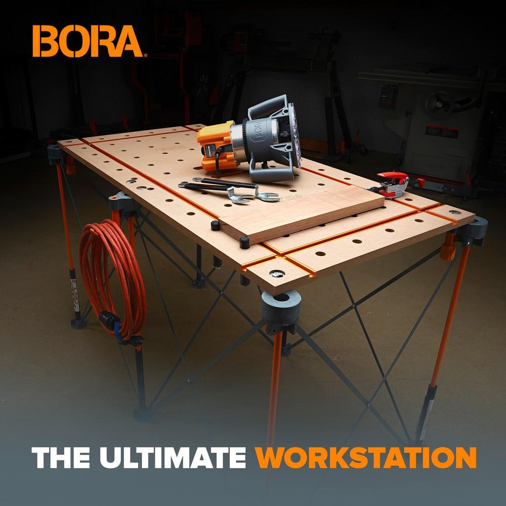 BORA Centipede 2 ft. x 4 ft. T-Track Table Top - 3/4 in. Dog Holes