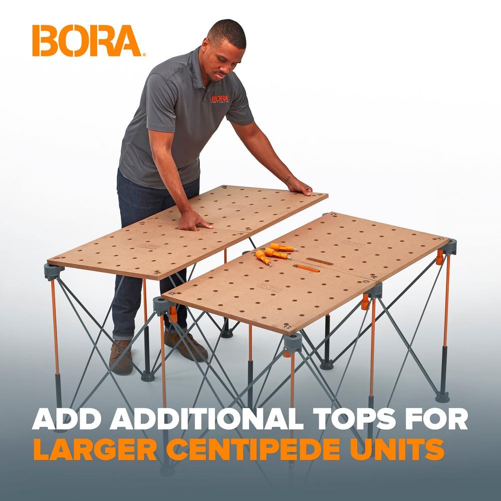 BORA Centipede 24 in. x 48 in. Workbench Top for Sawhorse with 3/4 in. Dog Holes