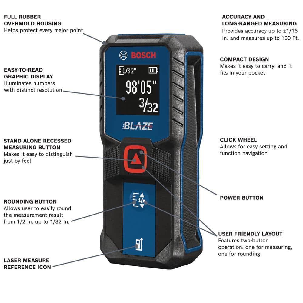 Bosch BLAZE 100 ft. Laser Measure