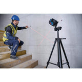 Bosch 50 ft. Dual Power Battery Red Beam Self-Leveling Cross-Line Laser Level