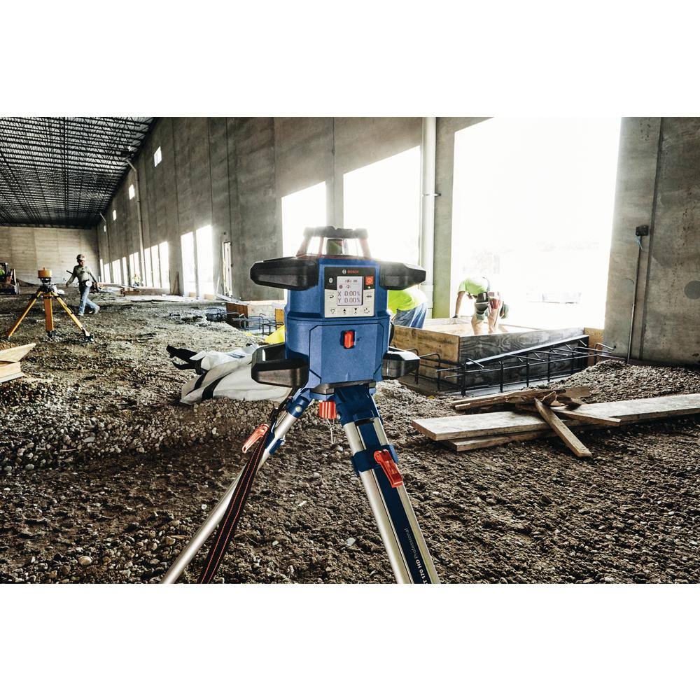 Bosch REVOLVE 4,000 ft. Connected Dual Power Battery Self-Leveling Horizontal/Vertical Rotary Laser Level Kit