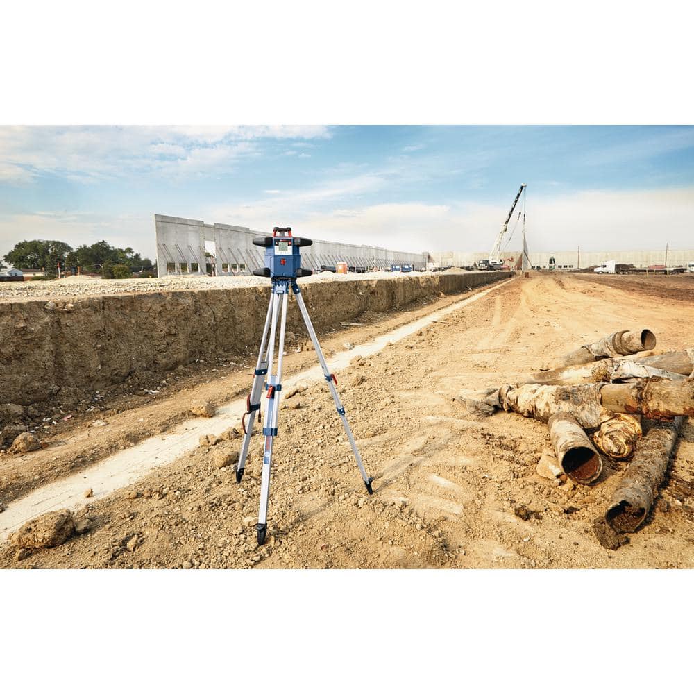 Bosch REVOLVE 4,000 ft. Connected Dual Power Battery Self-Leveling Horizontal/Vertical Rotary Laser Level Kit