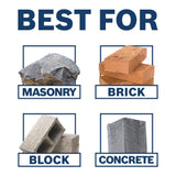 Bosch 3/16 in. x 4 in. x 6 in. BlueGranite Turbo Carbide Hammer Drill Bit for Concrete, Stone and Masonry (5-Pack)