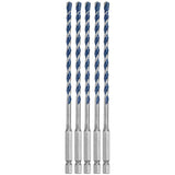 Bosch 3/16 in. x 4 in. x 6 in. BlueGranite Turbo Carbide Hammer Drill Bit for Concrete, Stone and Masonry (5-Pack)