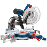 Bosch 15 Amp 12 in. Corded Dual-Bevel Sliding Glide Miter Saw Combo Kit with Gravity-Rise Wheeled Stand
