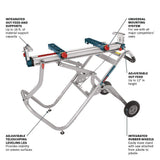 Bosch 15 Amp Corded 10 in. Dual-Bevel Sliding Glide Miter Saw with 60-Tooth Blade and Gravity-Rise Stand (CM10GD + T4B)