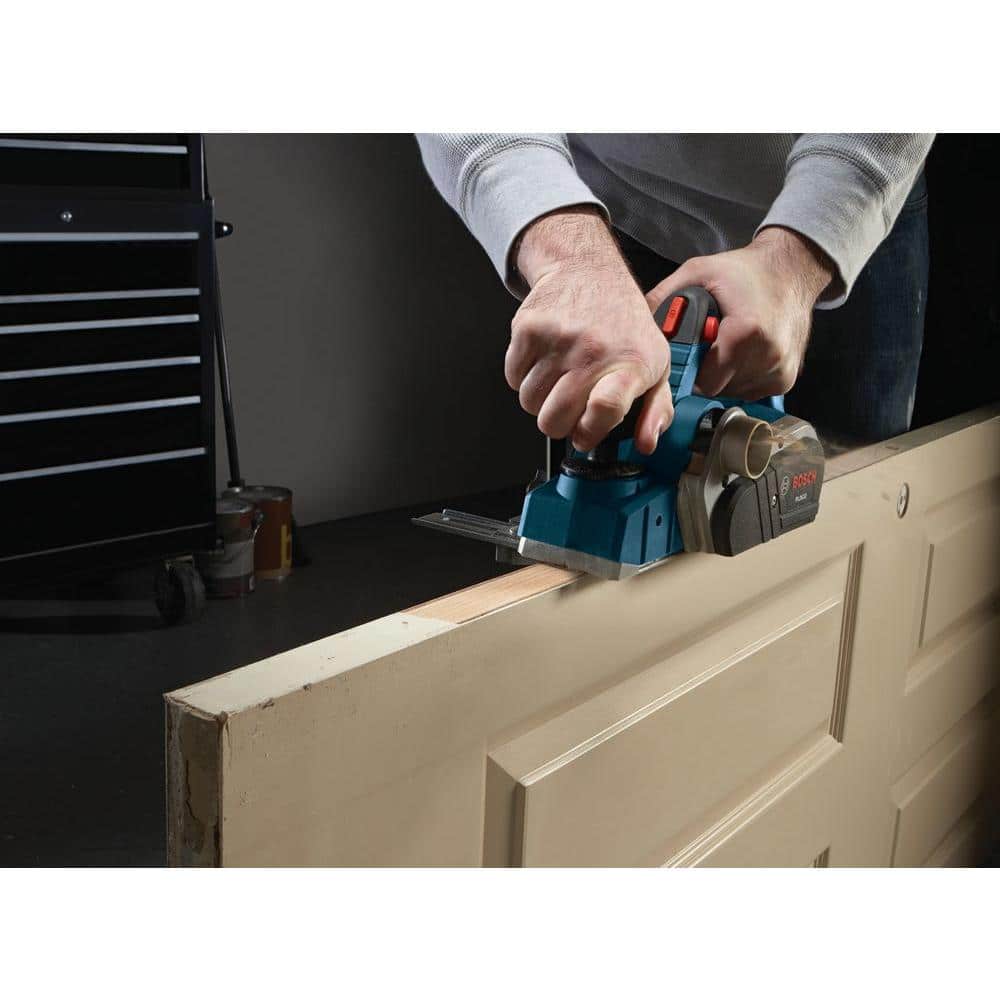 Bosch 6.5 Amp 3-1/4 in. Corded Planer Kit with 2 Reversible Woodrazor Micrograin Carbide Blades and Carrying Case