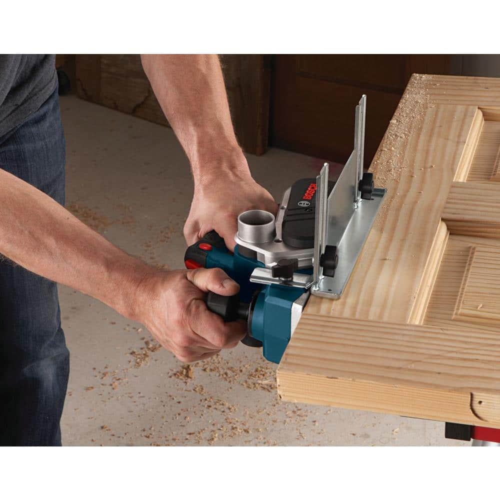 Bosch 6.5 Amp 3-1/4 in. Corded Planer Kit with 2 Reversible Woodrazor Micrograin Carbide Blades and Carrying Case