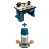 Bosch 15 Amp Corded 27 in. x 18 in. Aluminum Router Table with Bonus 12 Amp Corded 2.25 HP Variable Speed Fixed-Base Router (RA1181 + 1617EVS)