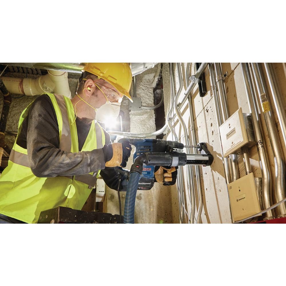 Bosch 8 Amp 1-1/8 in. Corded Variable Speed SDS-Plus Concrete/Masonry Rotary Hammer Drill with Depth Gauge and Carrying Case