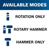 Bosch 8 Amp 1-1/8 in. Corded Variable Speed SDS-Plus Concrete/Masonry Rotary Hammer Drill with Depth Gauge and Carrying Case