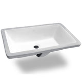 ANZZI Rhodes Series 21 in. Ceramic Undermount Sink Basin in White