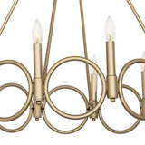 Vanity Art 12 -Light Wagon Wheel Candle Style Chandelier in Brass Dust