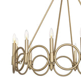 Vanity Art 12 -Light Wagon Wheel Candle Style Chandelier in Brass Dust