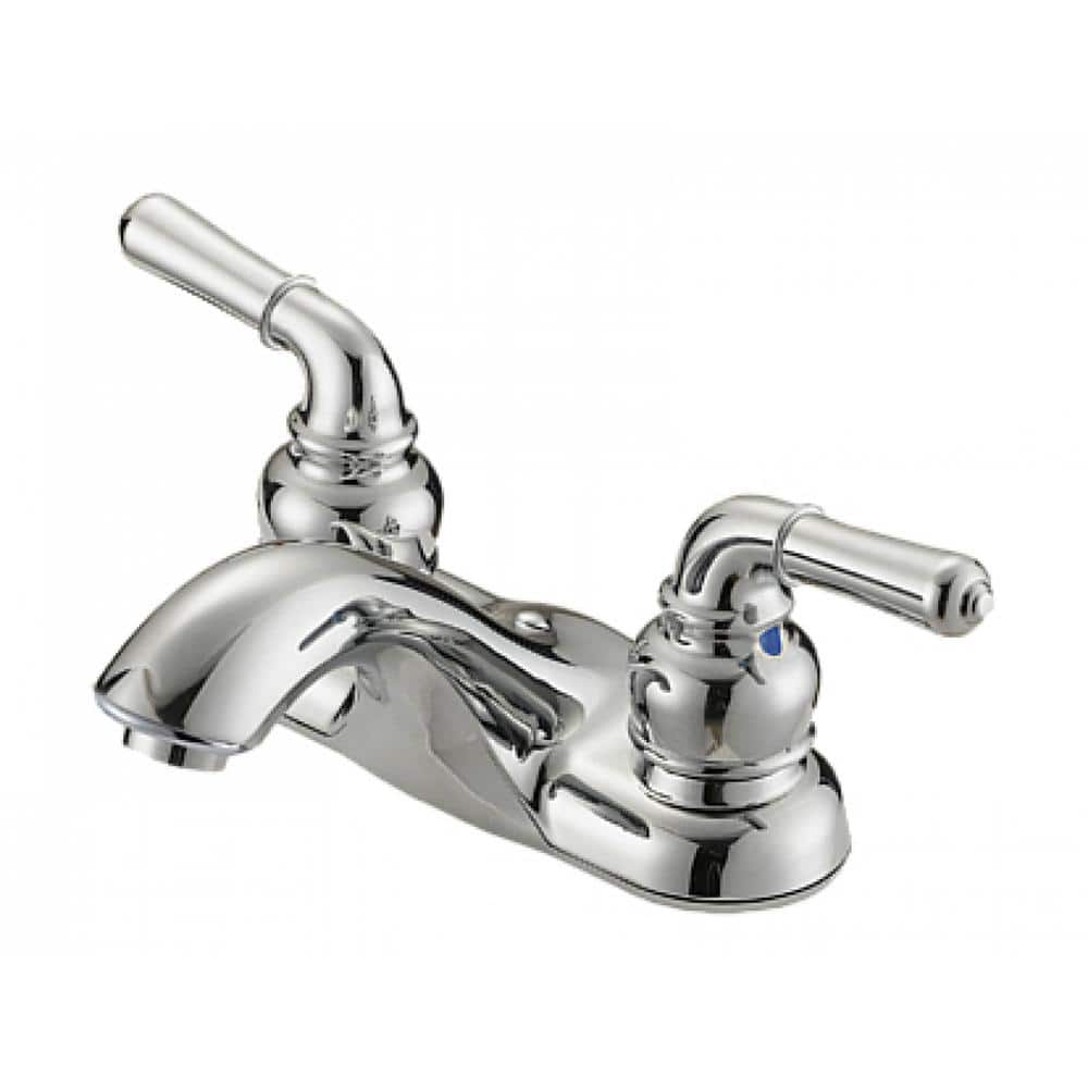 Unbranded Commercial Metering Double Handle Bathroom Sink Faucet in Lead-Free Brass