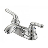 Unbranded Commercial Metering Double Handle Bathroom Sink Faucet in Lead-Free Brass
