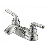 Unbranded Commercial Metering Double Handle Bathroom Sink Faucet in Lead-Free Brass