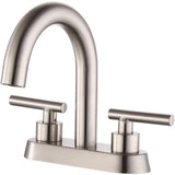 Commercial Metering Single Handle Bathroom Sink Faucet in Brushed Nickel Brass