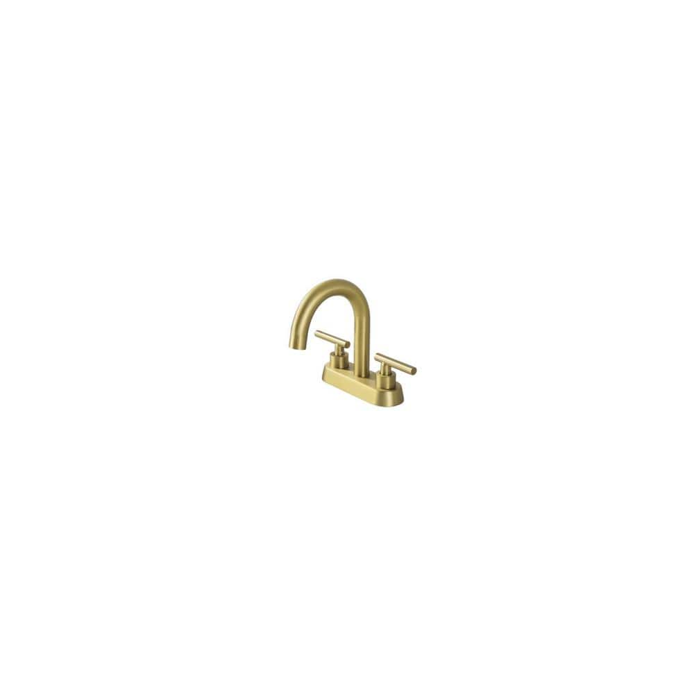 Commercial Metering Double Handle Bathroom Sink Faucet in Brass