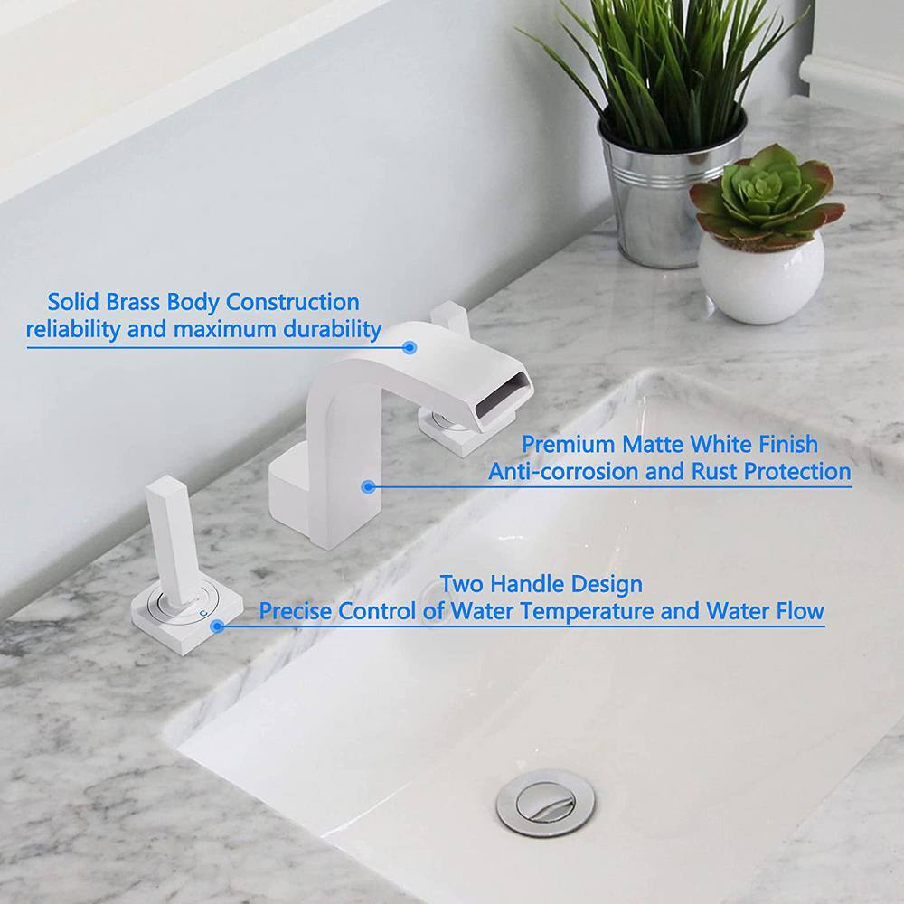 Commercial Double Handle Brass Bathroom Sink Faucet | 16GS-36108