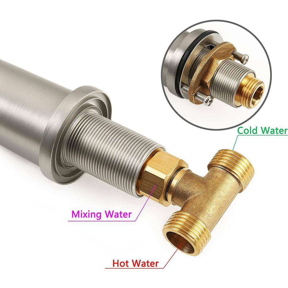 Unbranded Commercial Metering Double Handle Bathroom Sink Faucet in Brass