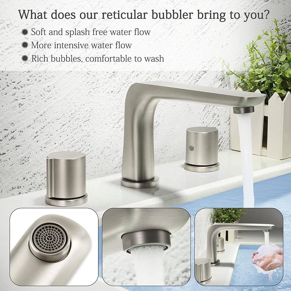 Unbranded Commercial Metering Double Handle Bathroom Sink Faucet in Brass