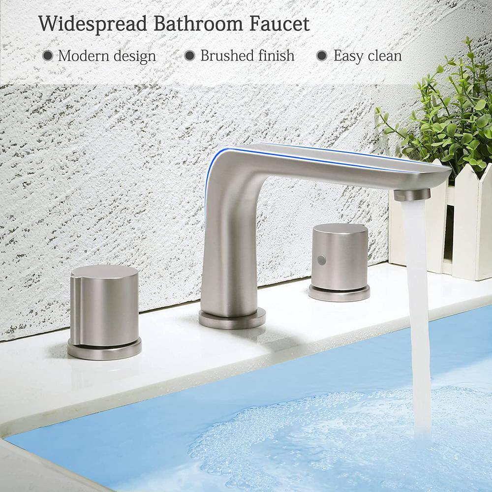 Unbranded Commercial Metering Double Handle Bathroom Sink Faucet in Brass