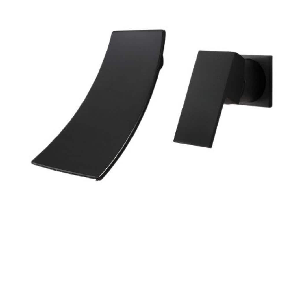 Unbranded Commercial Metering Double Handle Bathroom Sink Faucet, Wall Mount, Brass