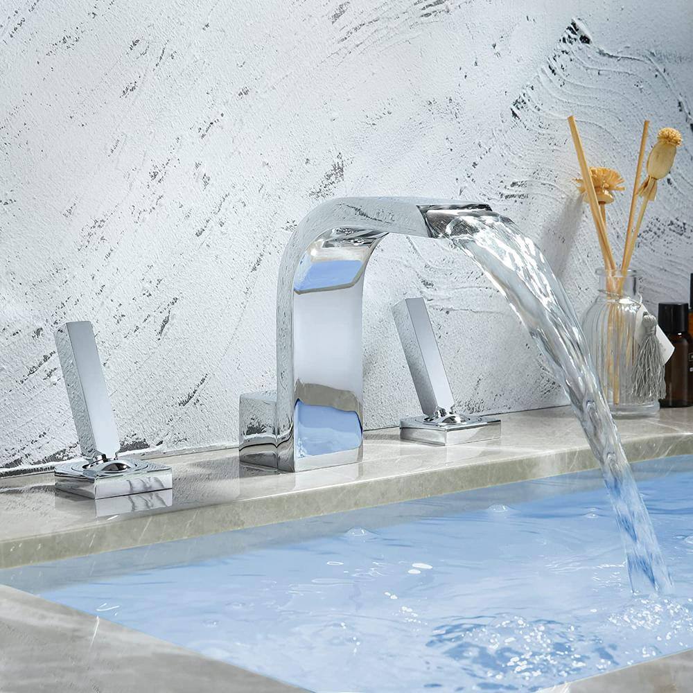 Commercial Brass Single Handle Bathroom Sink Faucet - Chrome Finish