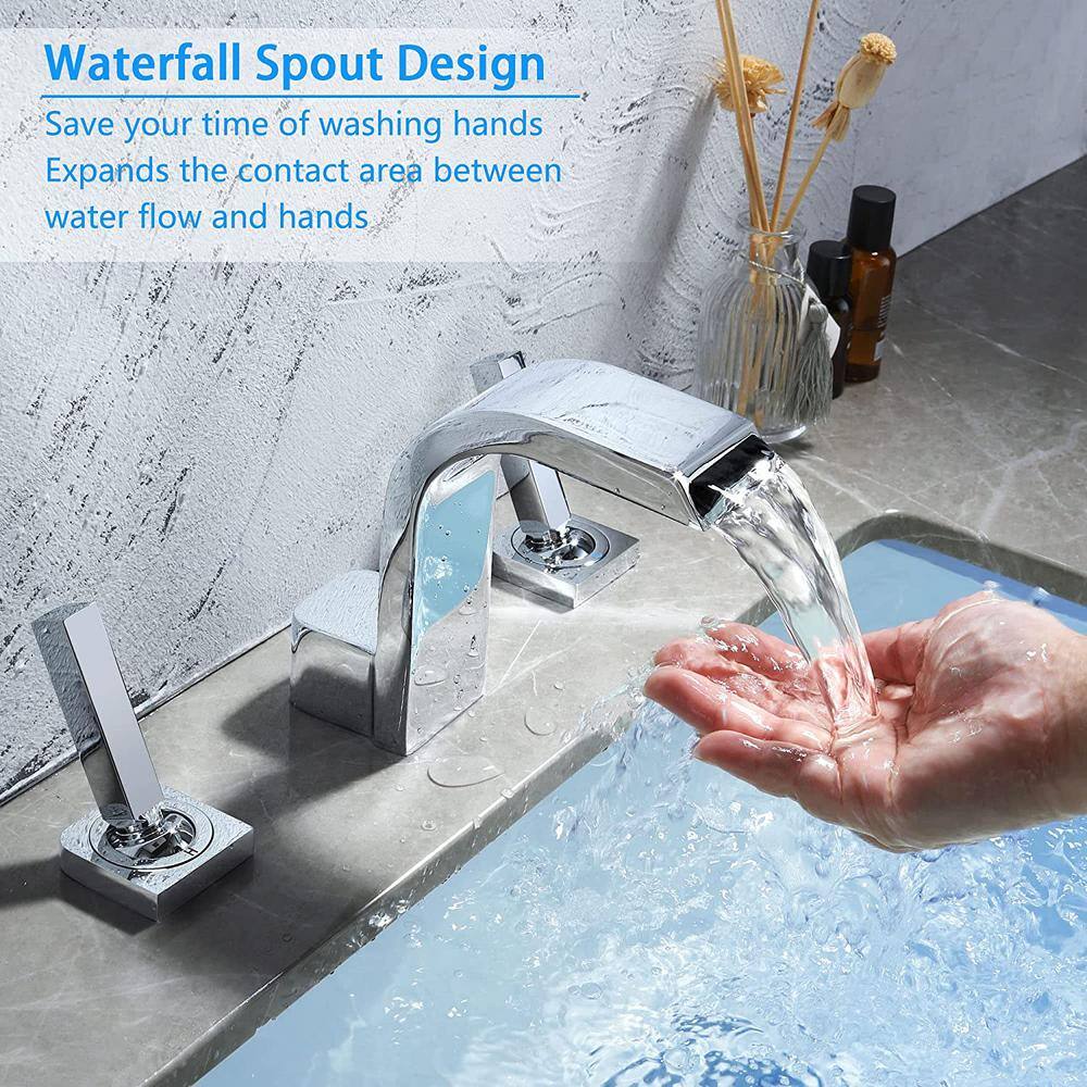 Commercial Brass Single Handle Bathroom Sink Faucet - Chrome Finish