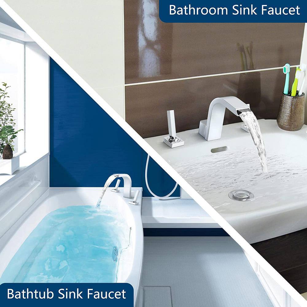 Commercial Brass Single Handle Bathroom Sink Faucet - Chrome Finish
