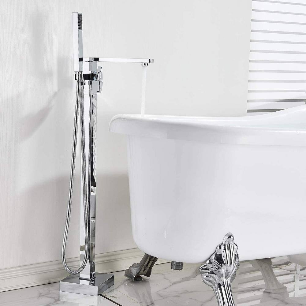 Commercial Metering Single Handle Brass Bathroom Sink Faucet - Chrome Finish