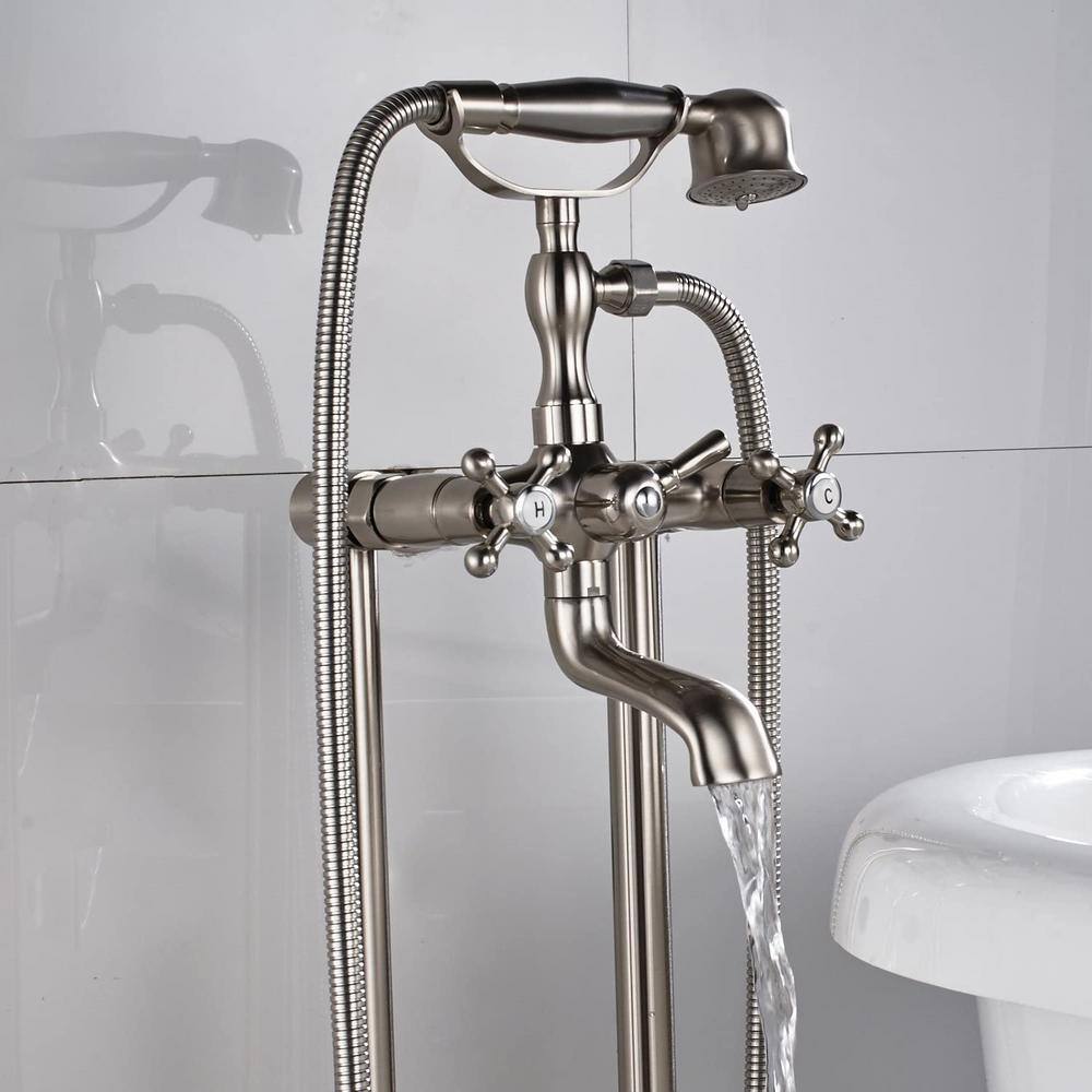 Unbranded Brass Double Handle Commercial Metering Bathroom Sink Faucet